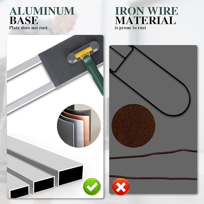 36" Commercial Mop, Masthome Heavy Duty Industrial Mop for Floor Cleaning,Commercial Dust Mop with 3 Reusable Pads,60”Long Handle Wet Dry Flat Mops for Hardwood Floors, Marble, Laminate, Tile(Green)