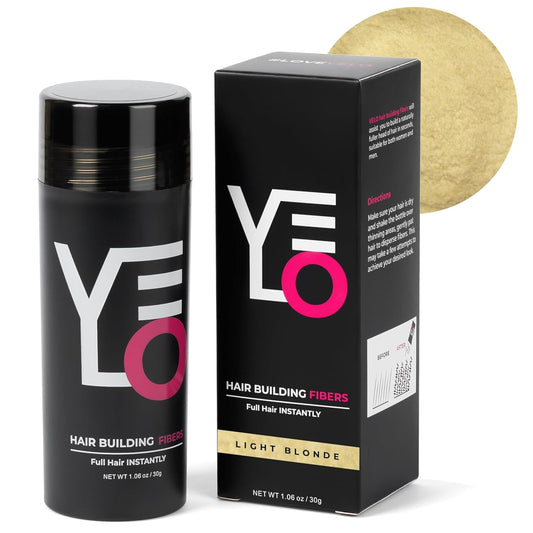VELO Hair Building Fibers for Thinning Hair –LIGHT BLONDE Hair Fibers for Men & Women – Covers Bald Spots, Hairline Powder, Hair Thickening Fibers – Hair Filler Powder for Fuller-Looking Hair – 30g