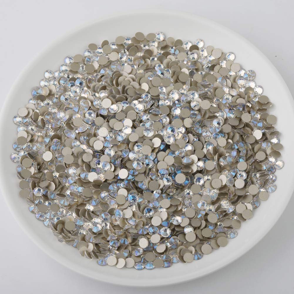 beadsland Flat Back Crystal Rhinestones Round Gems, Blue Moonlight (4.6-4.8mm) SS20/1440pcs