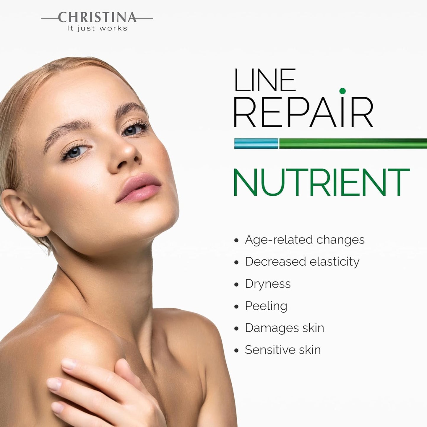 Christina Line Repair Bio Satin Vitamin C Serum for Face | Deeply Nourished Radiant Skin | Vitamin-Rich Protection | Retinol Revitalization Face Serum | For Sensitive, Normal, and Dry Skin 30ml