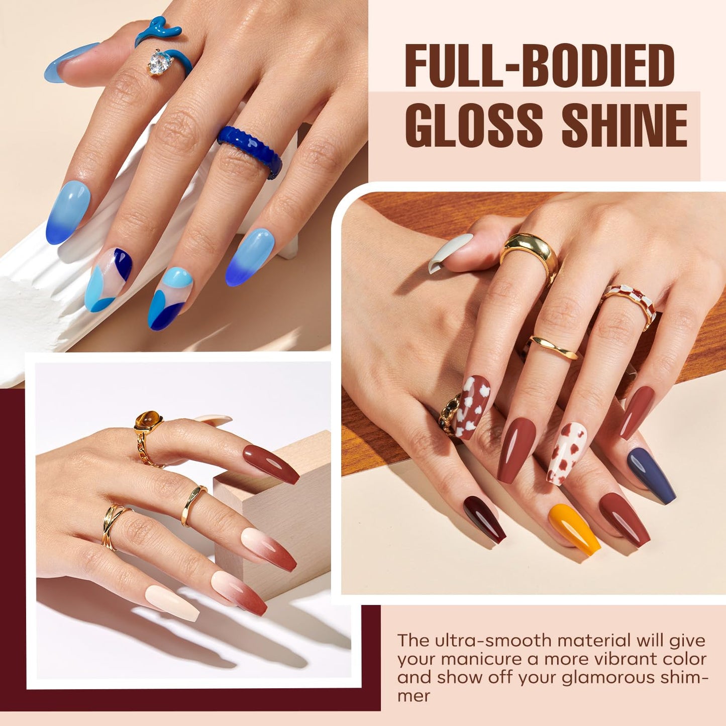 MEFA Gel Nail Polish Kit with U V Light, 42 Colors Fall Winter 60 Pcs Gel Nail Starter Kit with Base Matte Glossy Top Coat, Nail Art Accessories, Nail Tool Box, Cuticle Remover Care Mnicure DIY Salon