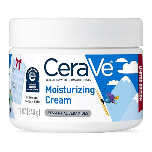 CeraVe Après Ski Moisturizing Cream, Body and Face Moisturizer for Dry Skin, Body Cream with Hyaluronic Acid and Ceramides, Daily Moisturizer, Oil-Free, Fragrance Free, Non-Comedogenic, 12 Ounce