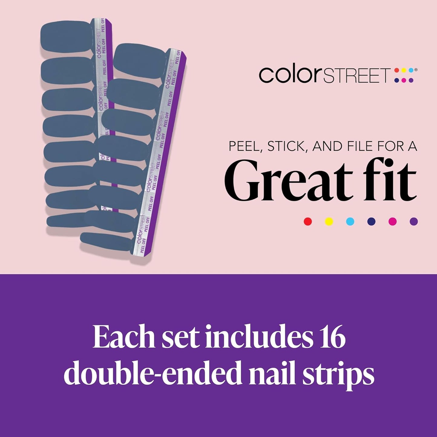Color Street Slate of Mind Nail Strips