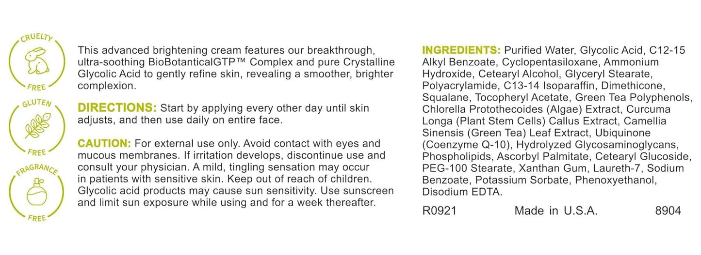 Replenix Glycolic Acid 10% Resurfacing Cream, Hydrating & Lightweight Medical-Grade Exfoliating Face Moisturizer for Skin Discoloration (1.7 oz)