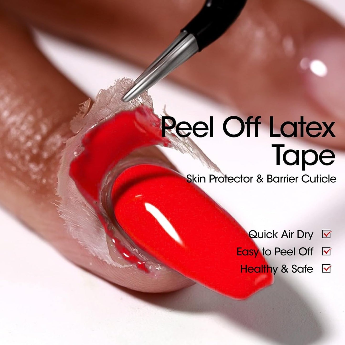 Gellen Gel Polish Remover Kit - Gel Nail Polish Remover with Latex Tape Peel Off Liquid and Manicure Tools, Quick & Easy Gel Polish Remover in 2-5 minutes, No Damage to Nails