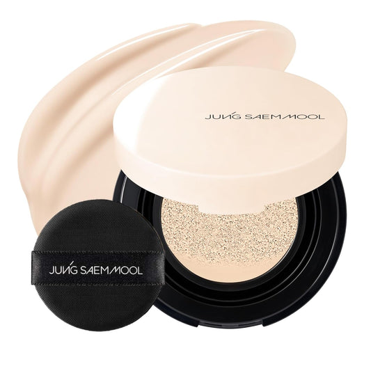 JUNG SAEM MOOL Essential Skin Nuder Cushion Mini 13N Fair 0.17 Fl Oz, Natural Radiant Finish Cushion Foundation with Buildable Coverage, Lightweight Texture, Korean Foundation Makeup