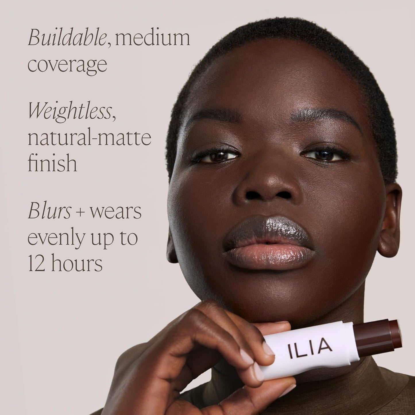 ILIA - Skin Rewind Complexion Stick - Foundation + Concealer + Skincare | Non-Toxic, Vegan, Cruelty-Free, Clean Makeup (15C - Larch, 0.35 oz | 10 g)