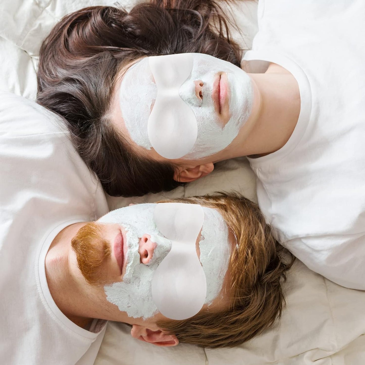 100 Sheets Disposable Non Woven Eye Care, Cotton Paper Facial Eye Pads Spa, DIY Clear Eye Mask Paper Beauty Sheets for Skincare Spa Wrap Moisture Retention