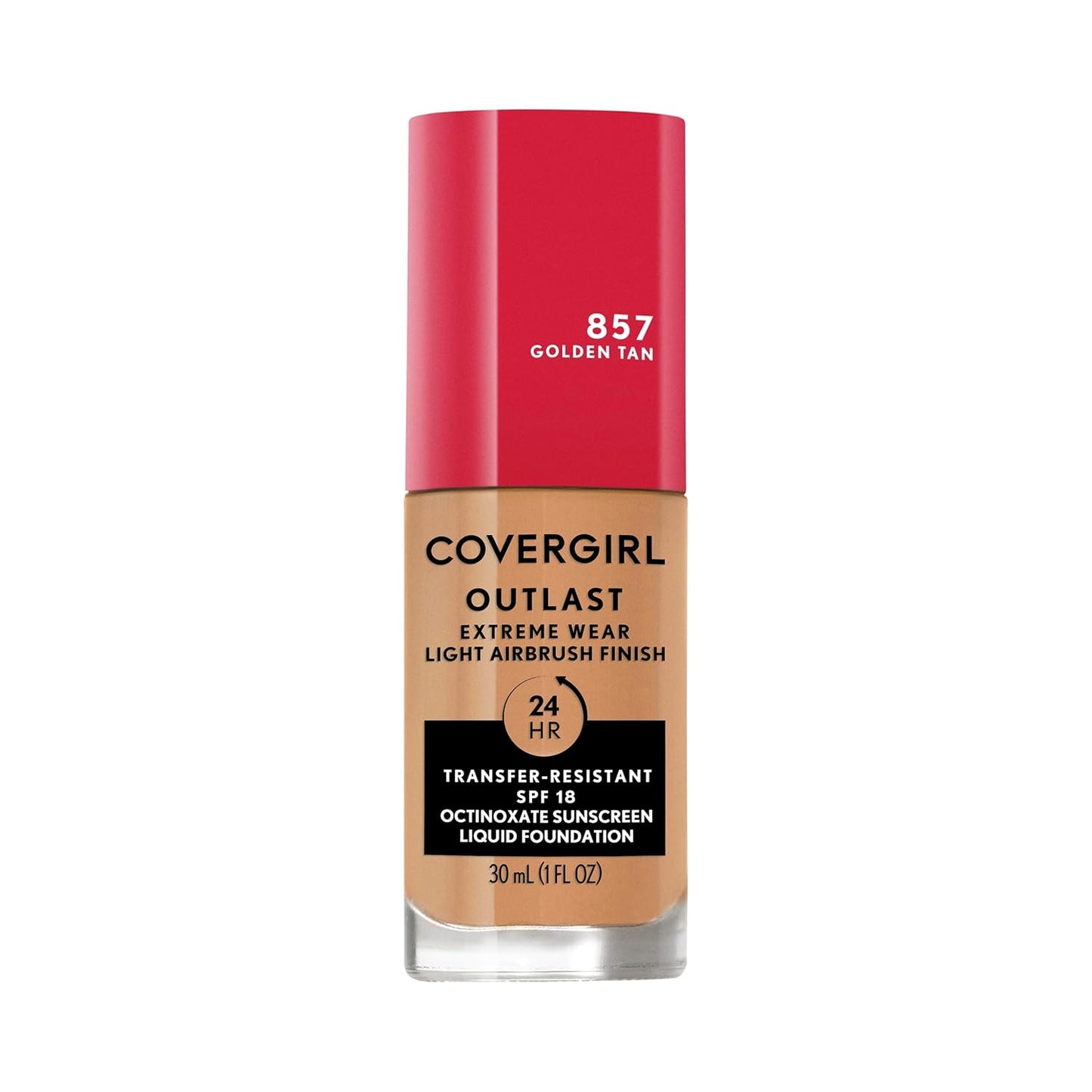 Covergirl Outlast Extreme Wear 3-in-1 Full Coverage Liquid Foundation, SPF 18 Sunscreen, Golden Tan, 1 Fl. Oz.