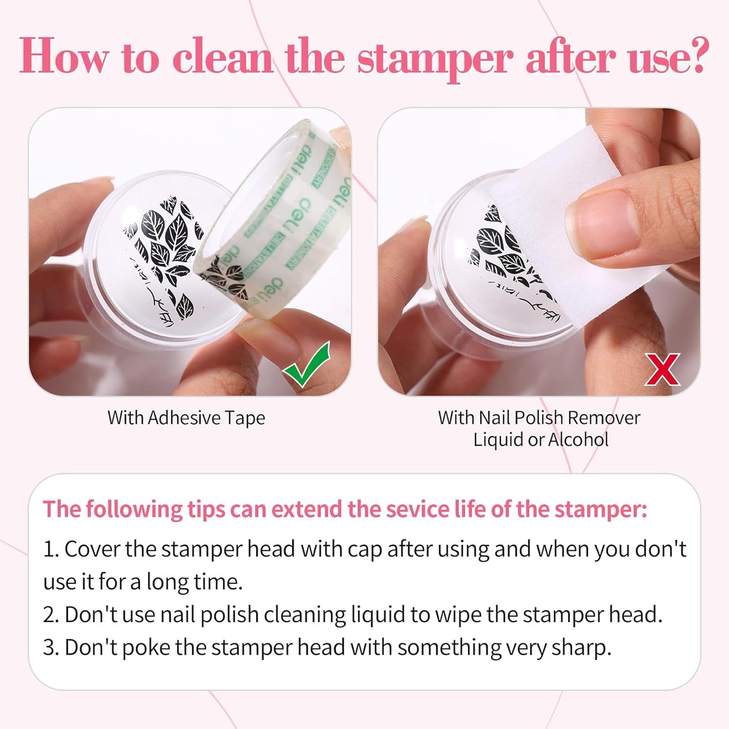 Born Pretty French Manicure Kit, Nail Stamper and 2Pcs Gel Nail Polish, Include Jelly Sheer Pink White Colors for French Tip, U V Light Cure