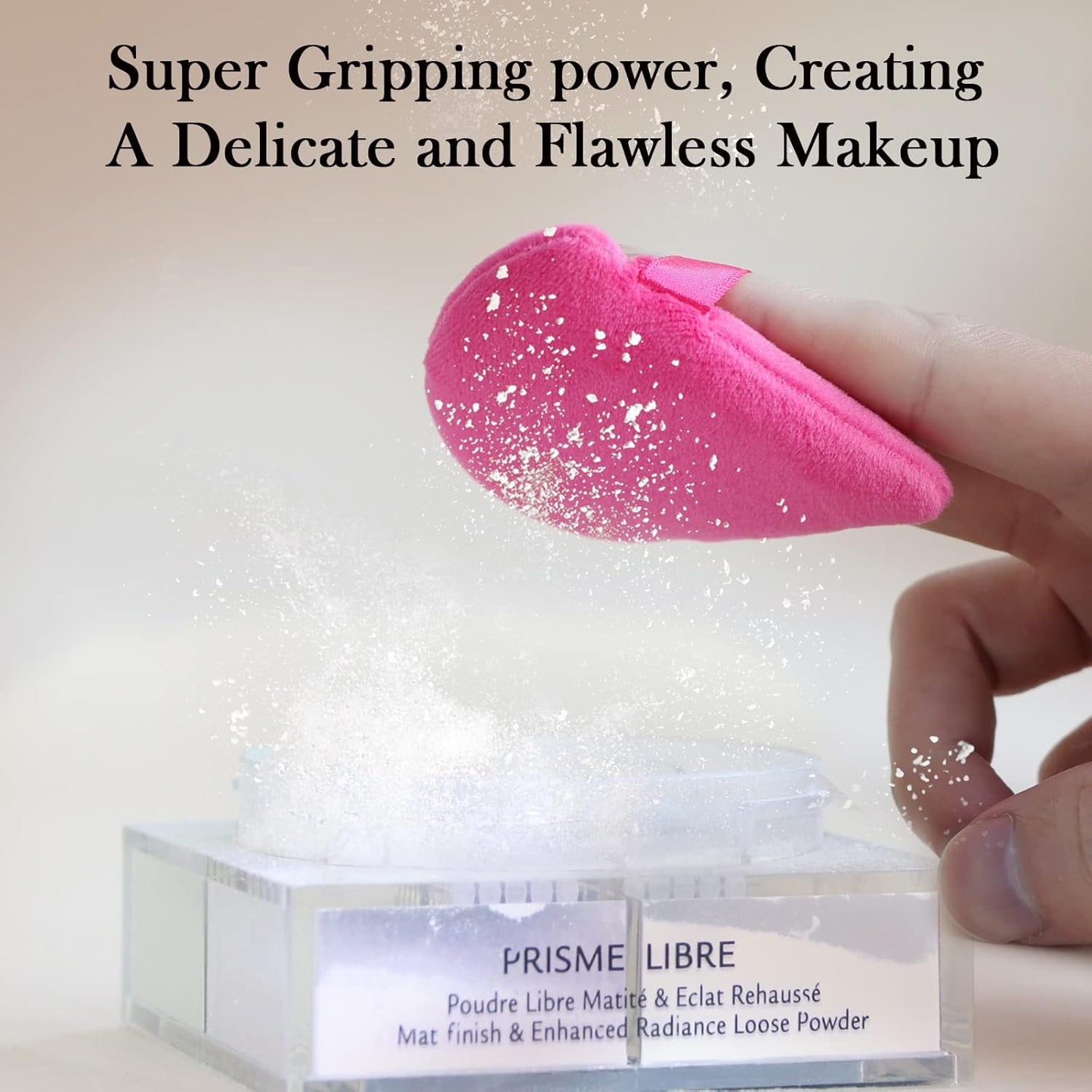 Powder Puffs Daubigny 6 Pieces Powder Puff Face Soft Triangle Makeup Puff for Loose Powder Mineral Powder Body Powder Velour Cosmetic Foundation Blender Sponge Beauty Makeup Tools(Rose Red)