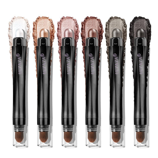 Classic 6PCS Neutral Eyeshadow Stick Makeup Set, Matte Cream Eye Shadow Eyeliner Brightener Pencil Crayon - Dusk Bloom