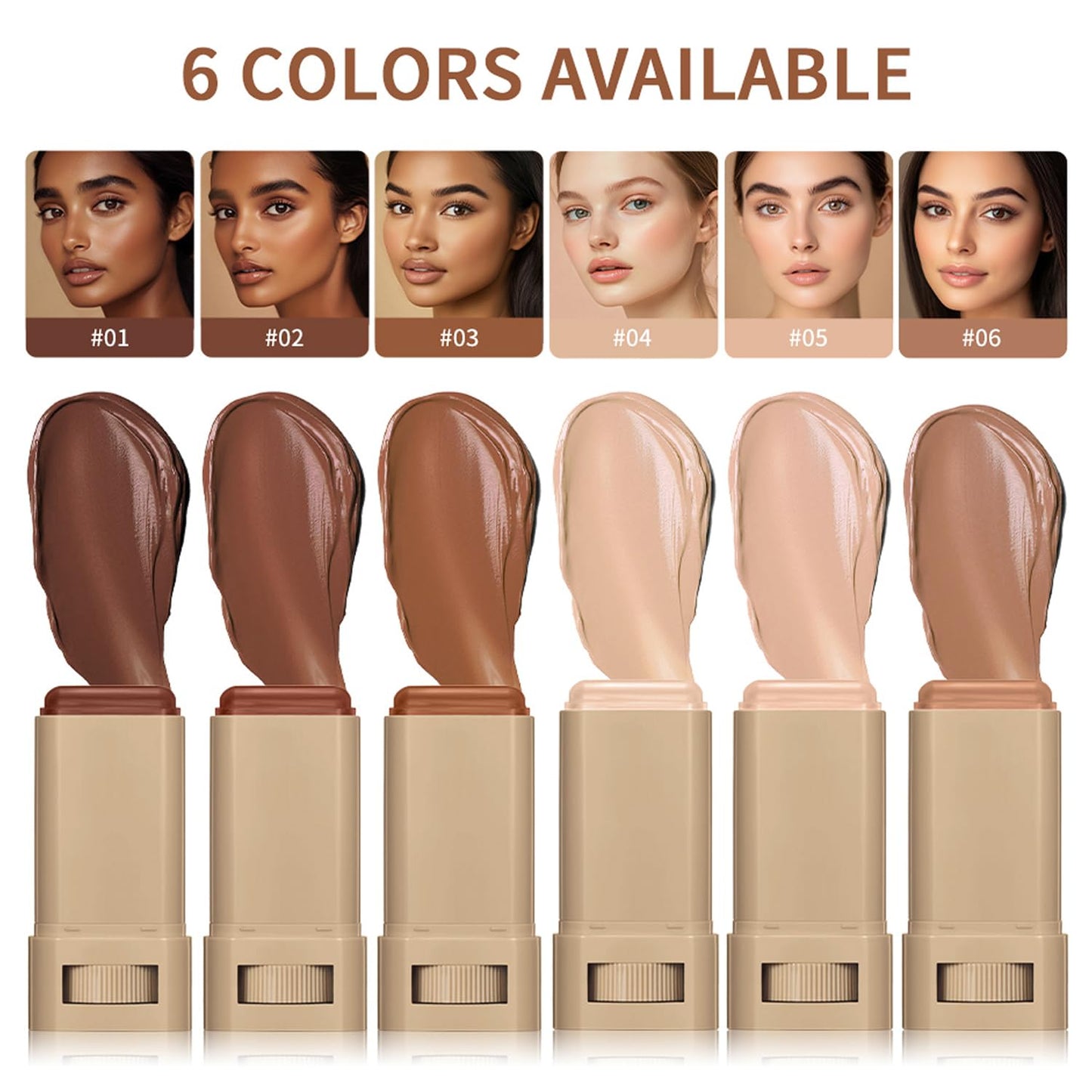 2PCS Foundation Stick Beauty Balm Serum Boosted Skin Tint, Solid Tinted Moisturizing Serum Contour Stick, Natural Fit, Moisturizing ＆ Concealing Foundation Sticks (#02)