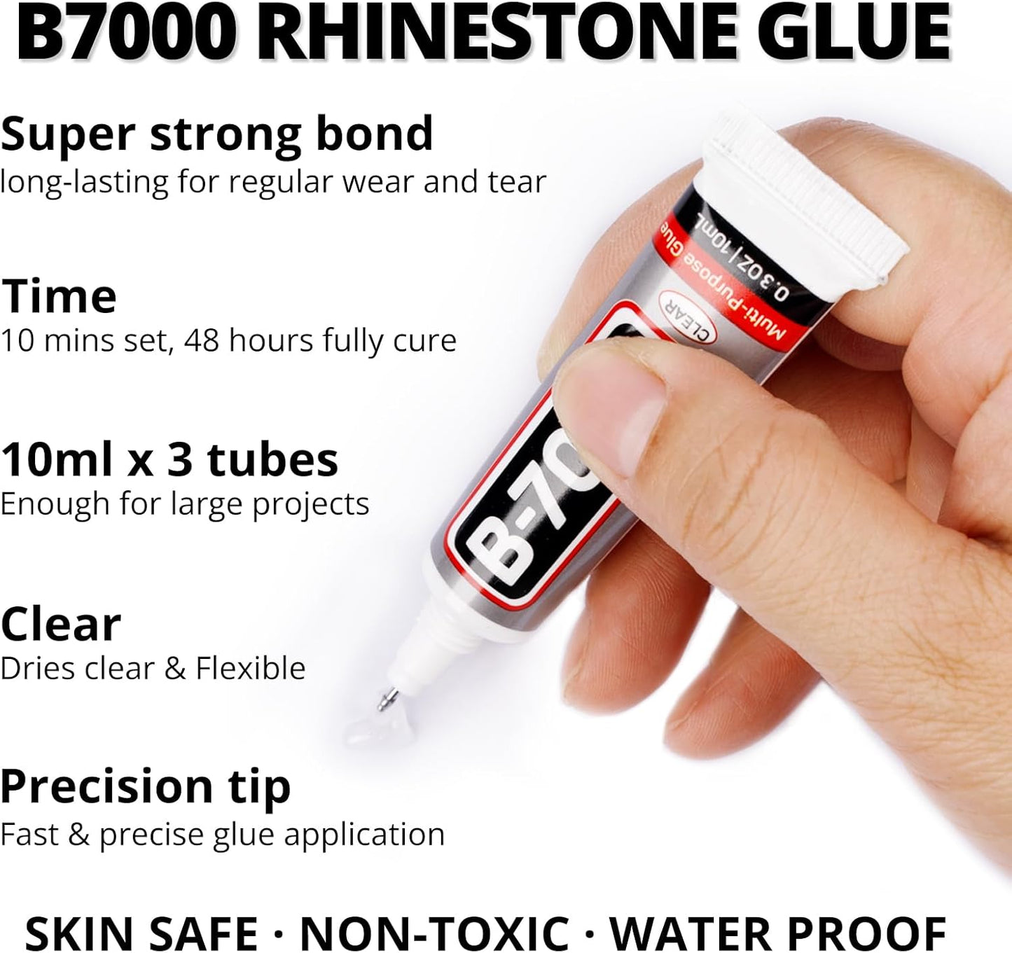 30000Pcs Resin Jelly Rhinestones Set for Crafting Bedazzling, White ab Flatback Gems Jewels for Crafts Clothes Shoes Fabric Outfit Nails Makeup, Flat Back Crystal 2-6mm with b 7000 Glue