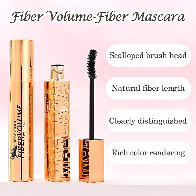 Beauty Fiber Volume Mascara – Creamy Matte Contour Makeup for Face and Eyes, Multi-Use, Blendable & Travel-Friendly Formula, Fair Shade, 0.42 oz/12 ml
