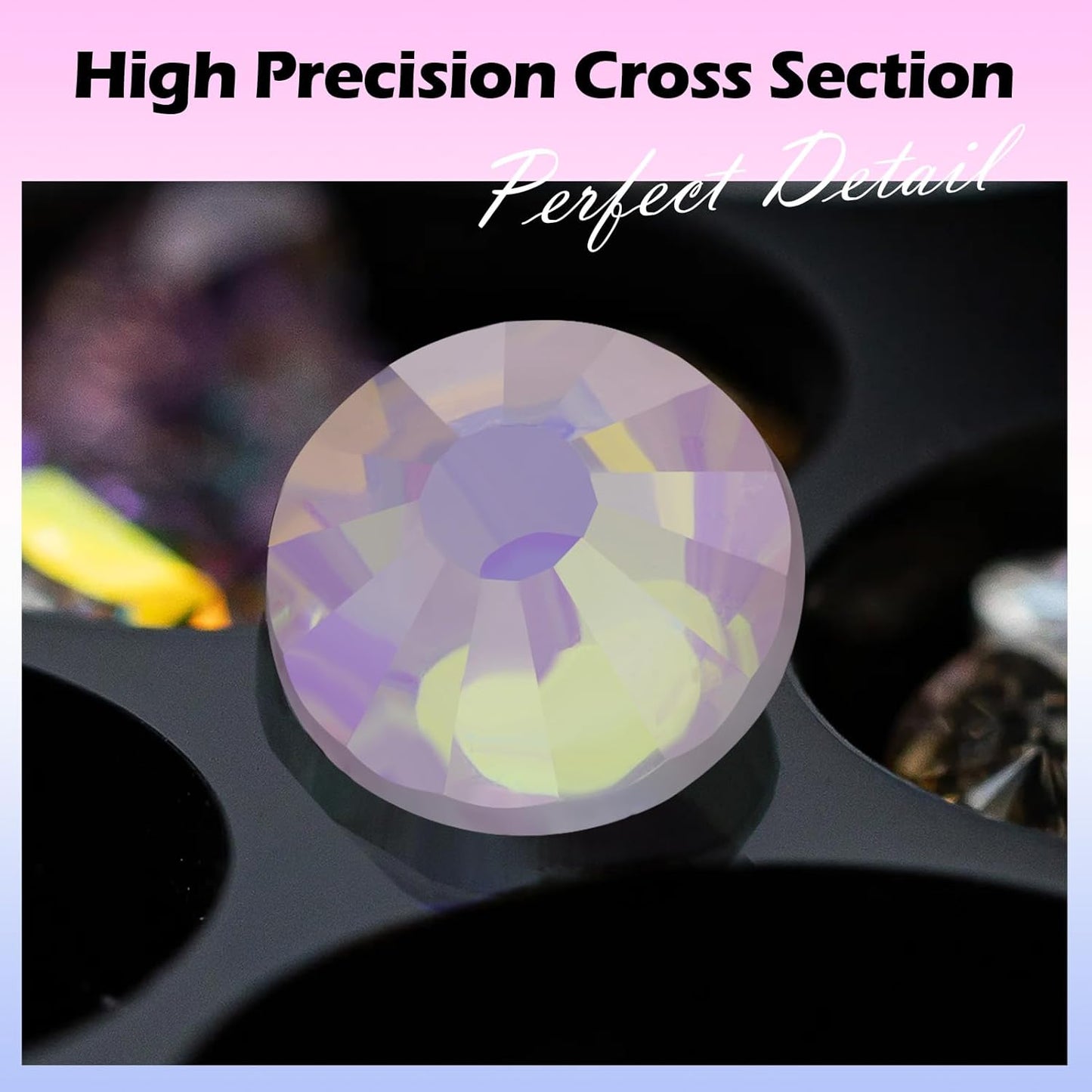 F Pink Flatback Rhinestones, Glass Rhinestones for Nail Art and Craft, Glue Fix, Loose Crystal Gemstones(F Pink, SS12, 1440pcs, 2.9-3.0mm)