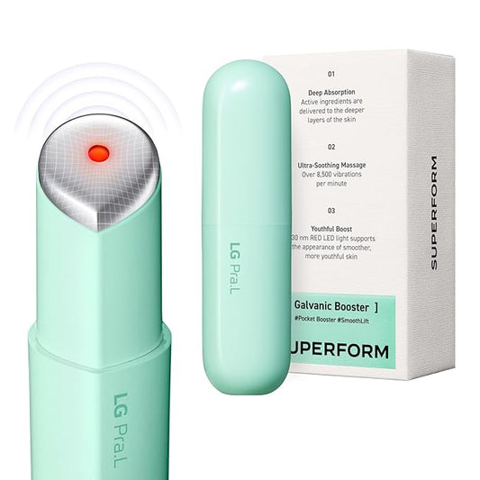 Superform Galvanic Booster Aqua Mint, 1min booster for ageless skin, anti-aging and firming pocket booster, Korean skincare, glow on the go, Serum booster device, Gift, Stocking Stuffers