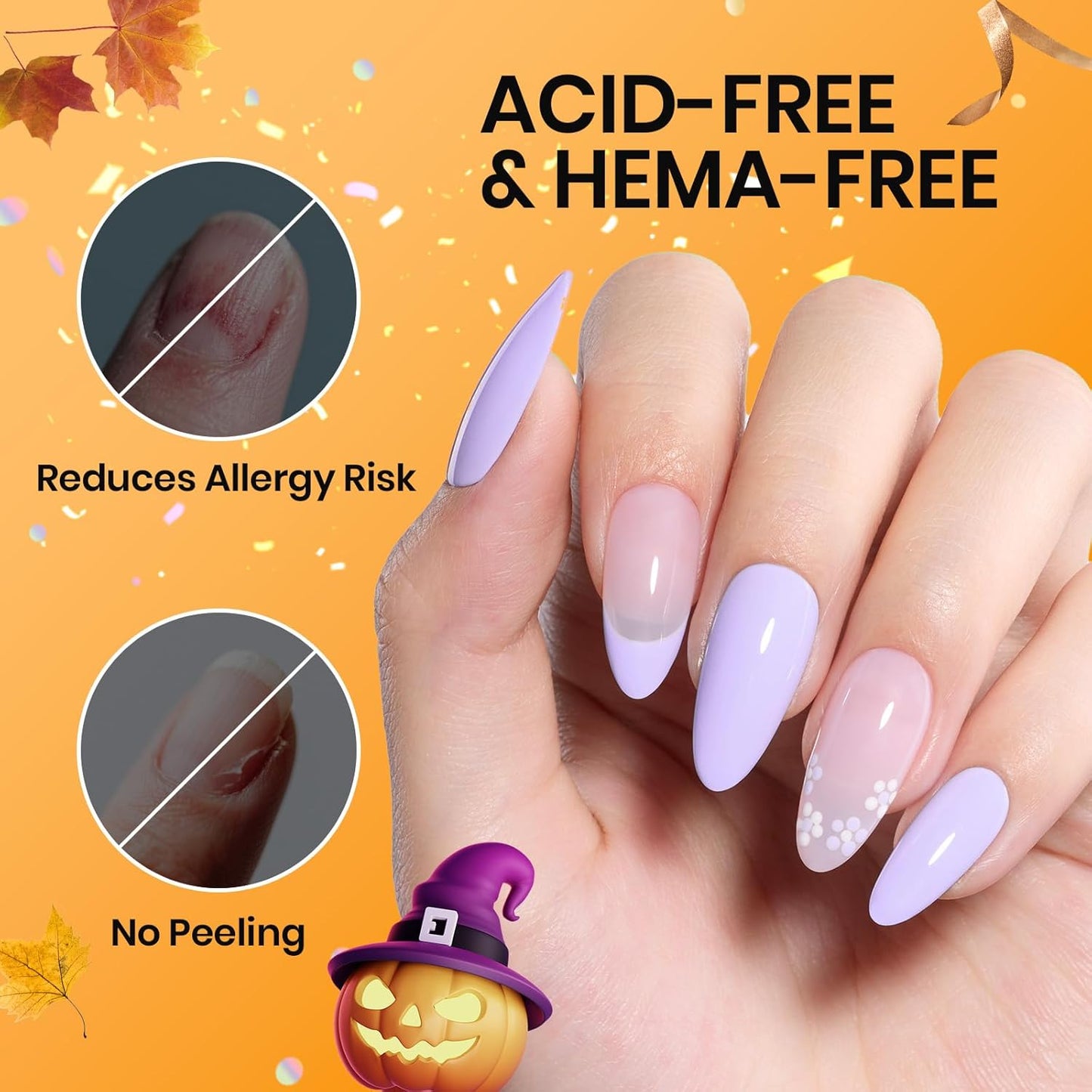 Beetles 15ml Protein Nail Prep Dehydrator and Primer Set - 2PCS Hema-Free & Acid Free Nail Bond Protein Prep Kit for Gel Nail Polish Acrylic Nail Supplies