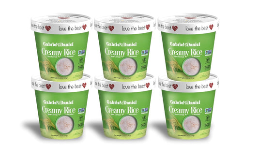 Gabriel & Daniel Creamy Rice Hot Cereal Cup – Non-GMO, Pure and Organic Gluten Free Cereal – Rich in Iron & Essential Nutrients for a Nourishing and Instant Breakfast – Quick & Easy Meal (Pack of 6)