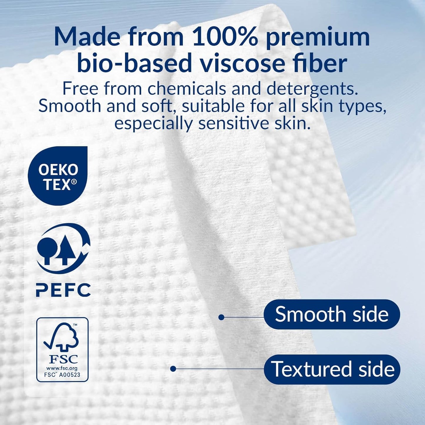 XL Disposable Face Towels, Ultra Soft Makeup Remover Dry Wipes, 100% Biodegradable, Non-Toxic, Facial Towelettes for Washing Face, Thick Towelettes for Sensitive Skin, Unscented, 60 Count