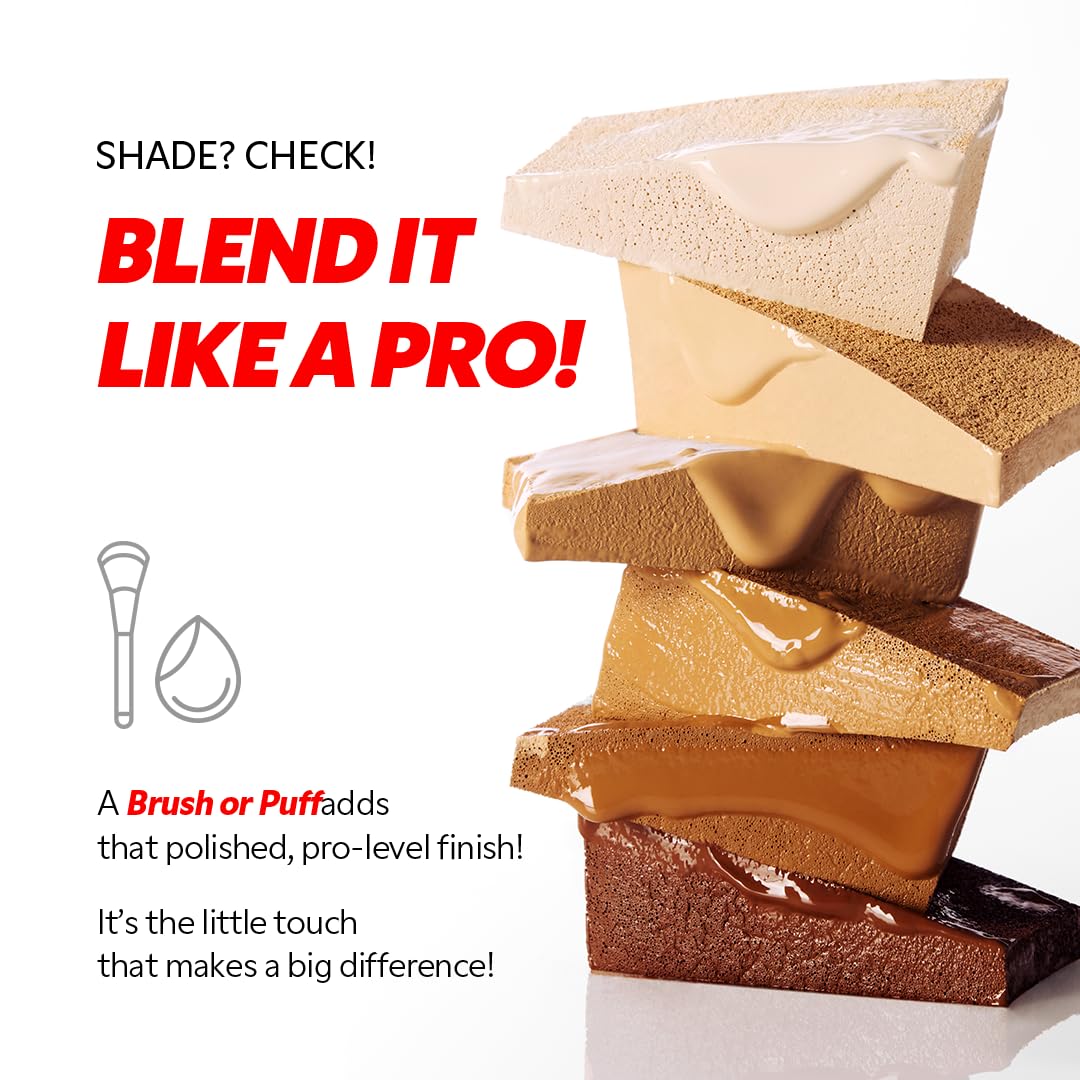 TIRTIR Mask Fit Red FoundationㅣLong Lasting Flawless Coverage, Energy Essence, Lightweight, Hydrating, Pore-Blurring, Breathable Satin Finish, Makeup, Radiant Skin, #27N Camel, 1.01 Fl Oz