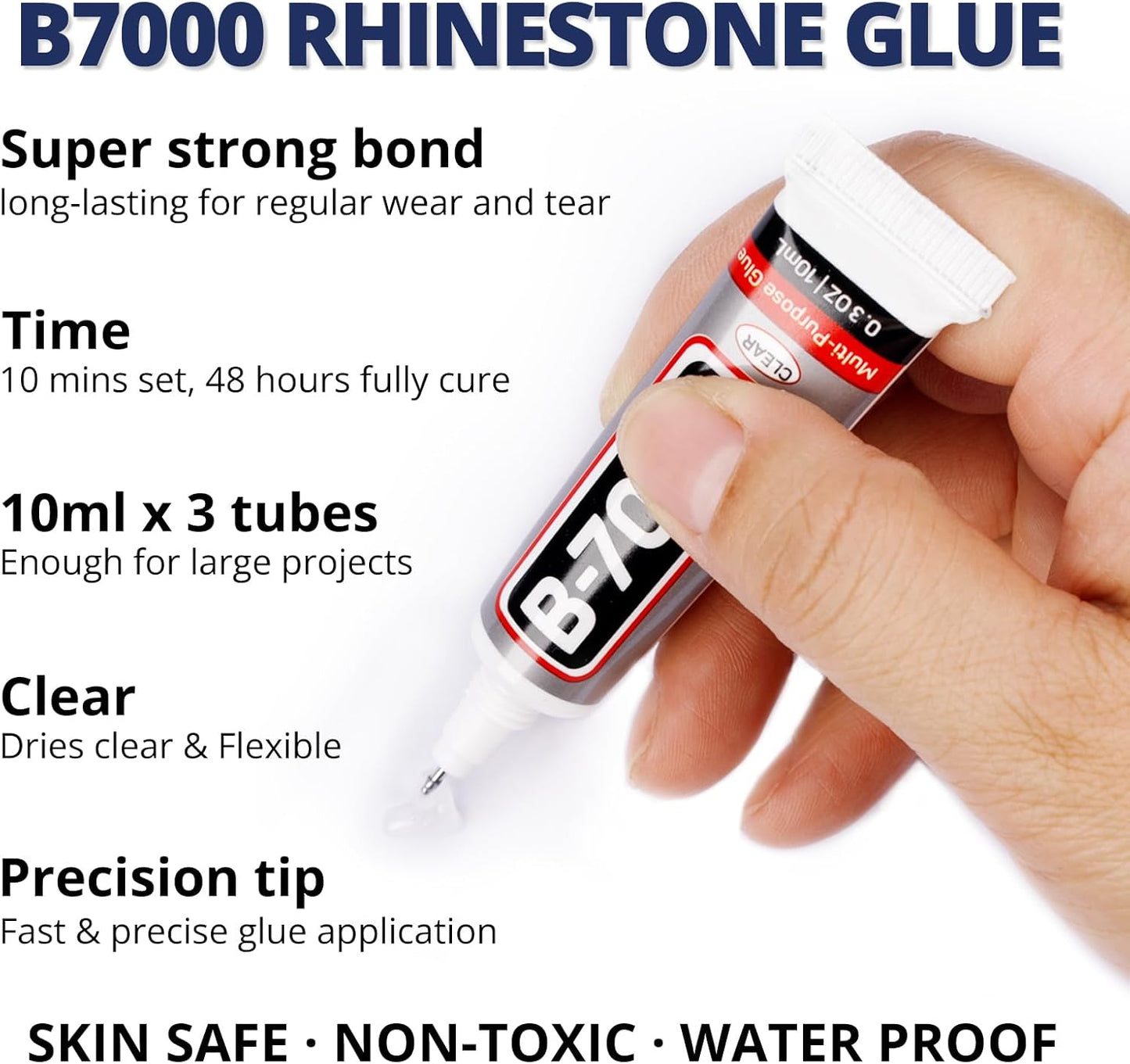 30000Pcs Resin Rhinestones Set for Crafting Bedazzling, Navy Flatback Gems Jewels for Crafts Clothes Shoes Fabric Outfit Nails Makeup, Flat Back Crystal 2-6mm with b 7000 Glue