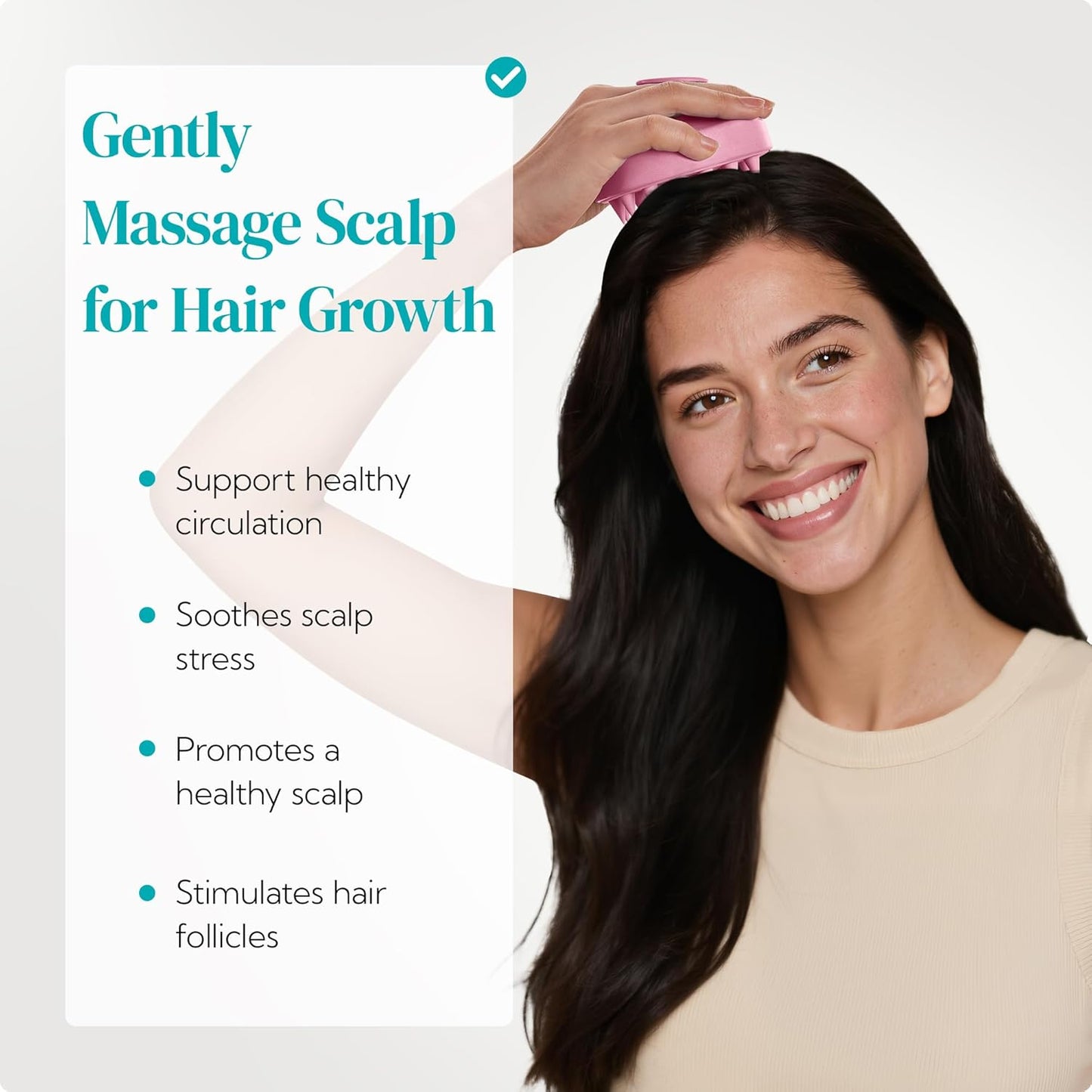 HEETA Scalp Massager 2 Pack for Hair Growth, Soft Silicone Bristles to Remove Dandruff and Relieve Itching, Scalp Scrubber for Hair Care, Shampoo Brush for Wet Dry, Pink & Green