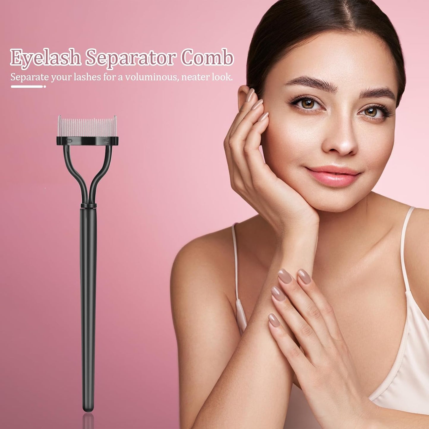 4PCS Eyelash Comb Lash Separator Eyebrow Brush & Brow Spoolie for Removes Clump Mascara