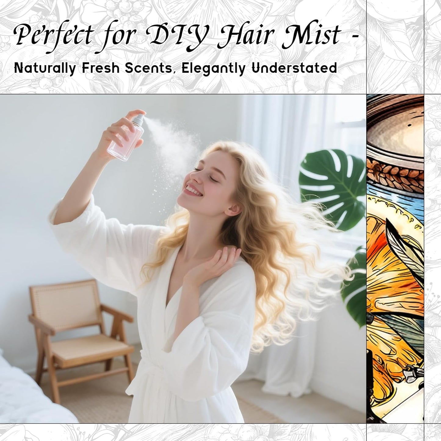 HIQILI Frost Bloom Fragrance Oil, Ocean & Lily of The Valley Scents, for Diffusers, Candles, Soap, Perfume & Hair Mist Making, Long Lasting - 1 Fl Oz