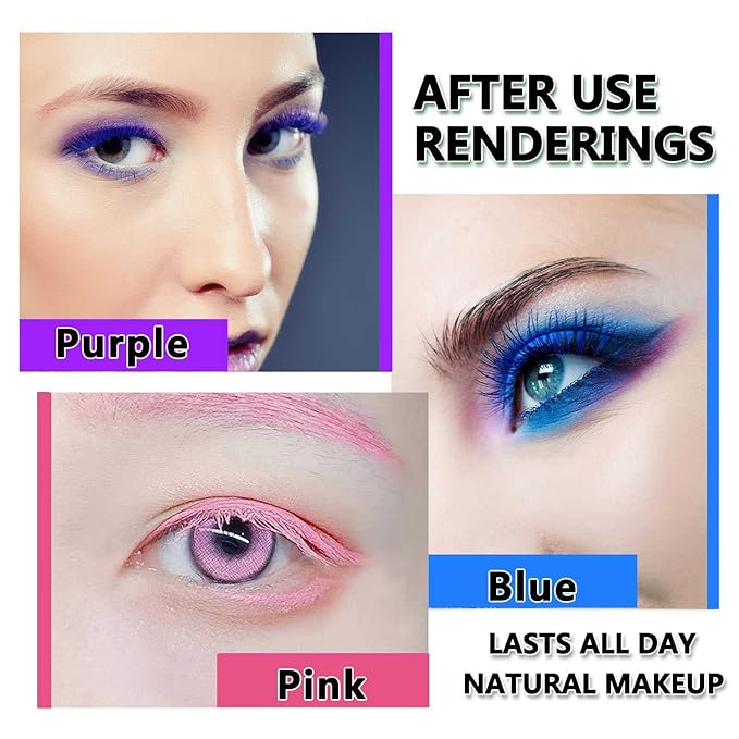 6 colored Mascara sets Gift Kit White Blue Purple Black Brown Pink Waterproof Natural Hypoallergenic Colorful Makeup Best Benefit Volumizing Lengthening Curling Defining Washable Women Mascara Gift