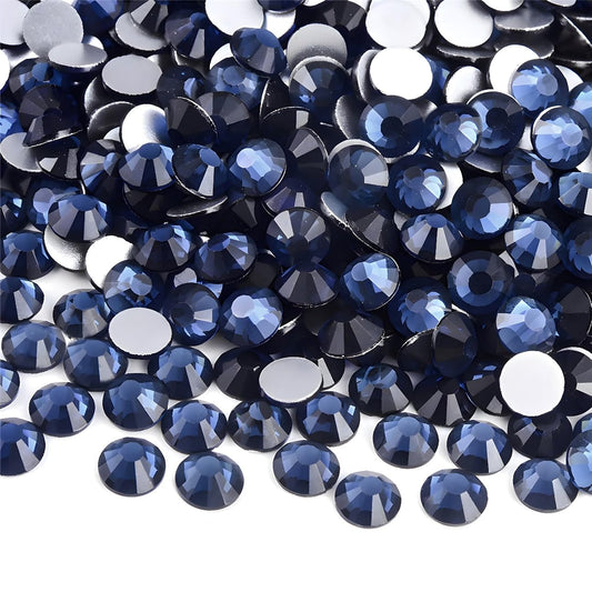 Flatback Rhinestones Round Gems for Nails Art and Crafts 4000Pcs SS6 2mm Glitter Crystals Stone DIY Bags Clothes Shoes (Dark Grey)
