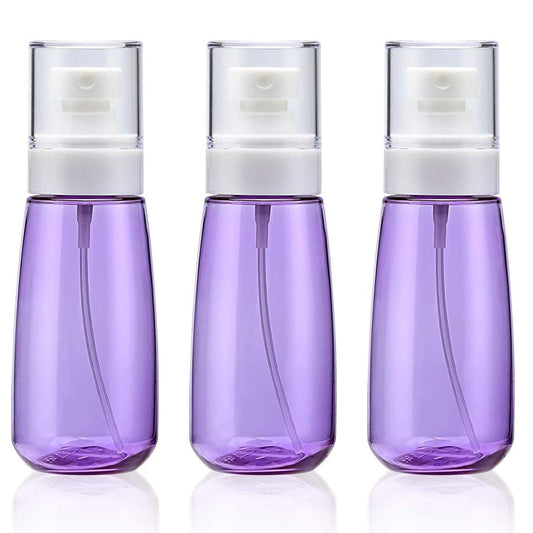 Cosywell Fine Mist Spray Bottle 3.4oz/ 100ml Empty Cosmetic Refillable Travel Containers Plastic Hair Spray Bottle Sprayer for Perfume Skincare Makeup Lotion (3Purple)