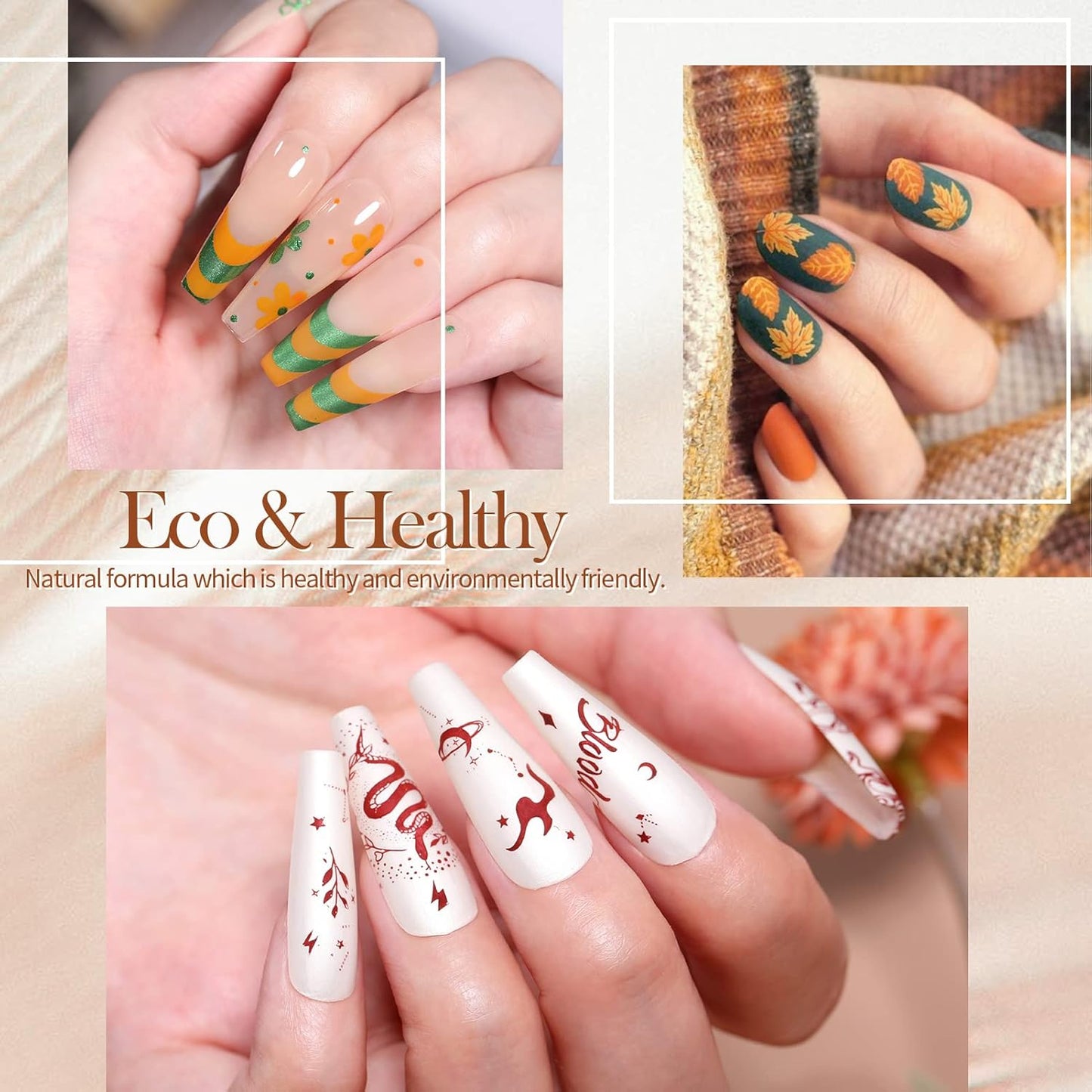 BORN PRETTY Stamping Nail Polish 12Colors Fall Winter Stamping Polish Set for Stamp Nails