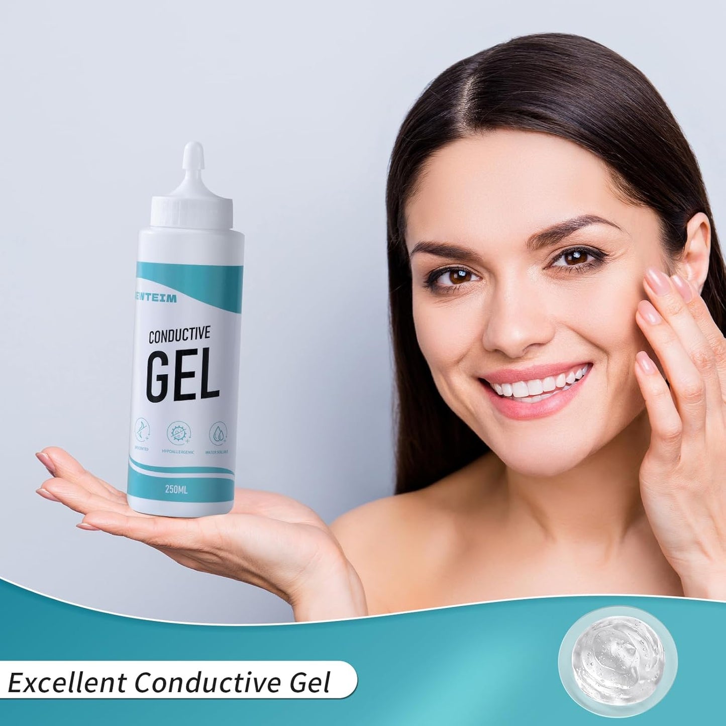 Conductive Gel for Face Microcurrent Skin Soothing and Hydrating, Pack of 1