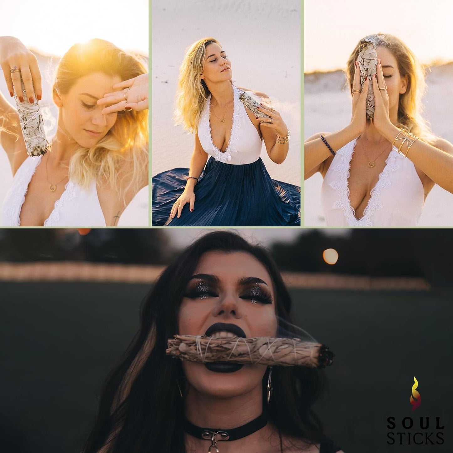 SOUL STICKS 6 Inch 12-Pack Organic California White Sage Smudge Sticks Bulk for Home Cleansing, Negative Energy Removal, Good Energy Meditation & Smudging Rituals | Pure Sage Bundles