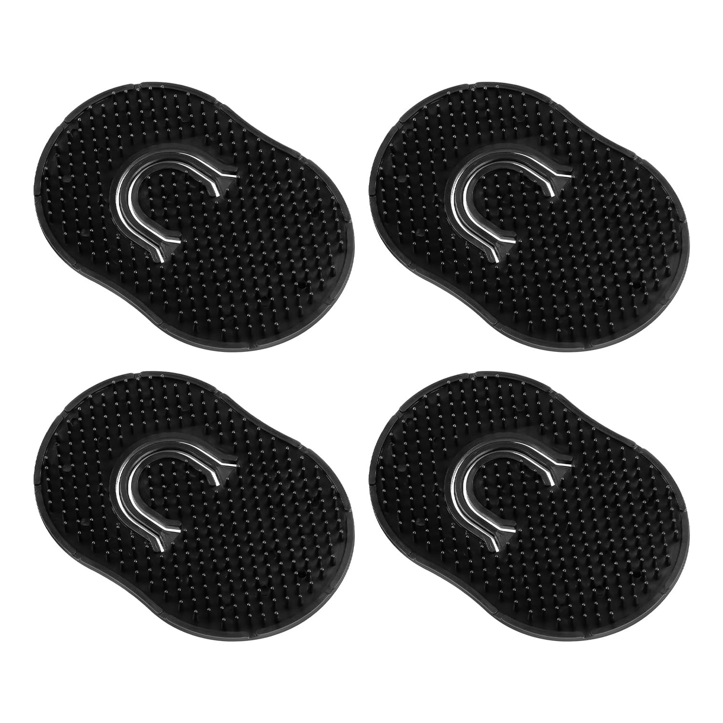 Pocket Palm Combs, Massager Hair Brush Comb Palm Combs for Men Beard Brush, Black pocket brush (4 Pcs Finger Type)