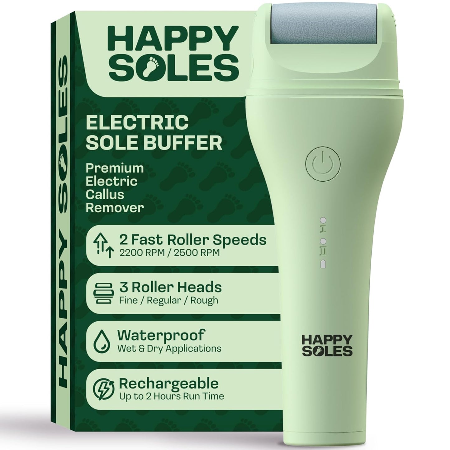 Electric Sole Buffer Foot Callus Remover - Rechargeable Electric Foot File for Dead Dry Skin - Professional Pedicure Tool - Smooth Cracked Heels & Calloused Feet - Ultimate Self-Care Gift