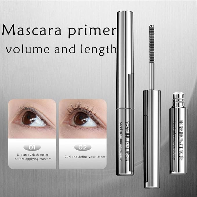 Eyelash Primer before Mascara Volume and Length Curl Waterproof Sweatproof Lengthening Mascara Primer Non-Smudge Long Lasting