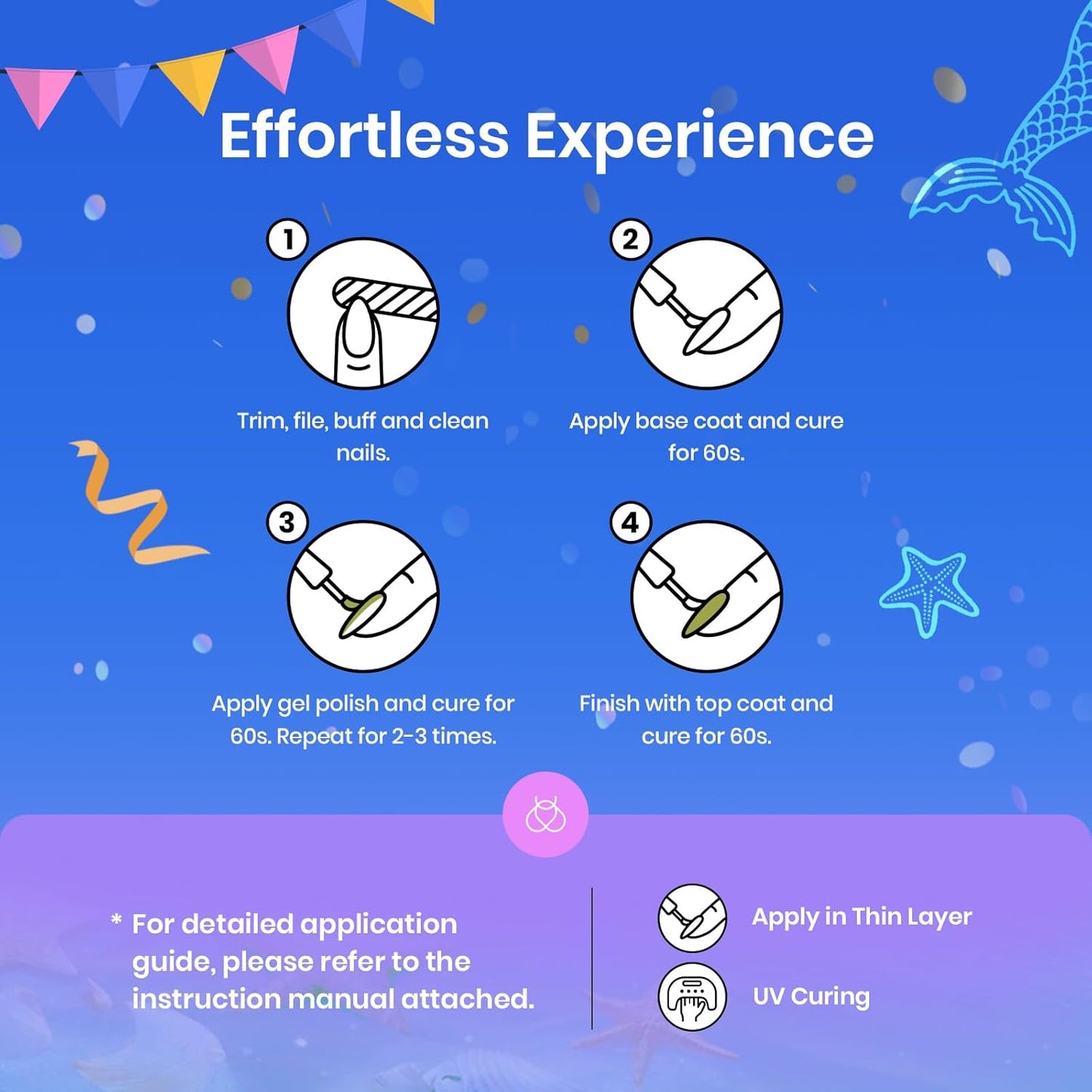 Beetles Purple Gel Nail Polish Set, 20 Colors Blue Green Pink Purple Shimmer Glitter Mermaid Gel Polish Kit with Base Top Coat Soak off Uv Nail Art Halloween Gifts for Women