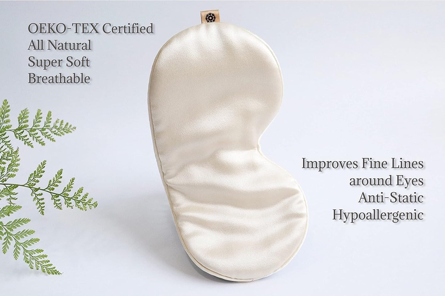 Premium 25 Momme Mulberry Silk Eye Mask for Sleeping (Vanilla Ice)