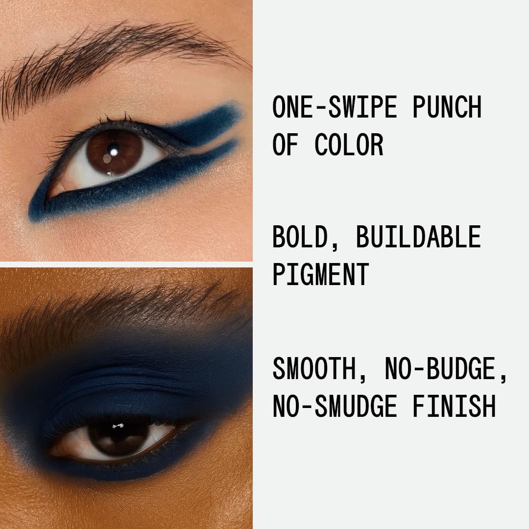 about-face Matte Fluid Eye Paint Lost Unfound – High-Pigment Liquid Eyeshadow, Long-Lasting, No-Budge Matte Finish, Vegan & Cruelty-Free (Midnight Blue)