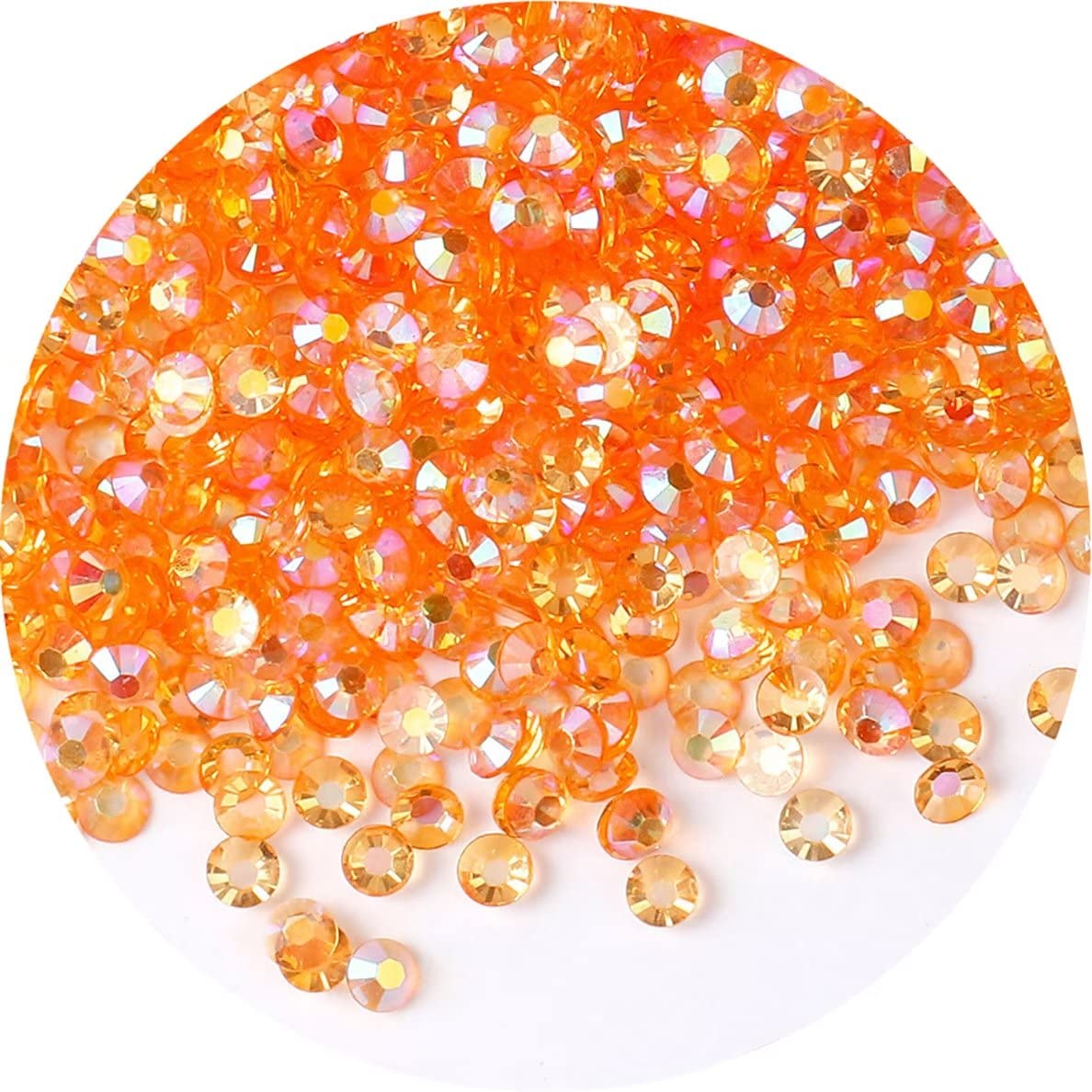 2250 Pcs SS16 4mm AB Flatback Rhinestones for Nails Art Crafts Transparent Glitter Round Gems Crystals DIY Clothes Shoes(Clear Champagne AB)