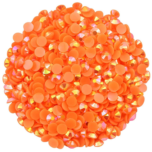 720 Pcs SS30 6mm Flatback Rhinestones for Nails Art Crafts Glitter Round Shine Gems AB Crystals DIY Clothes Shoes （Orange AB）