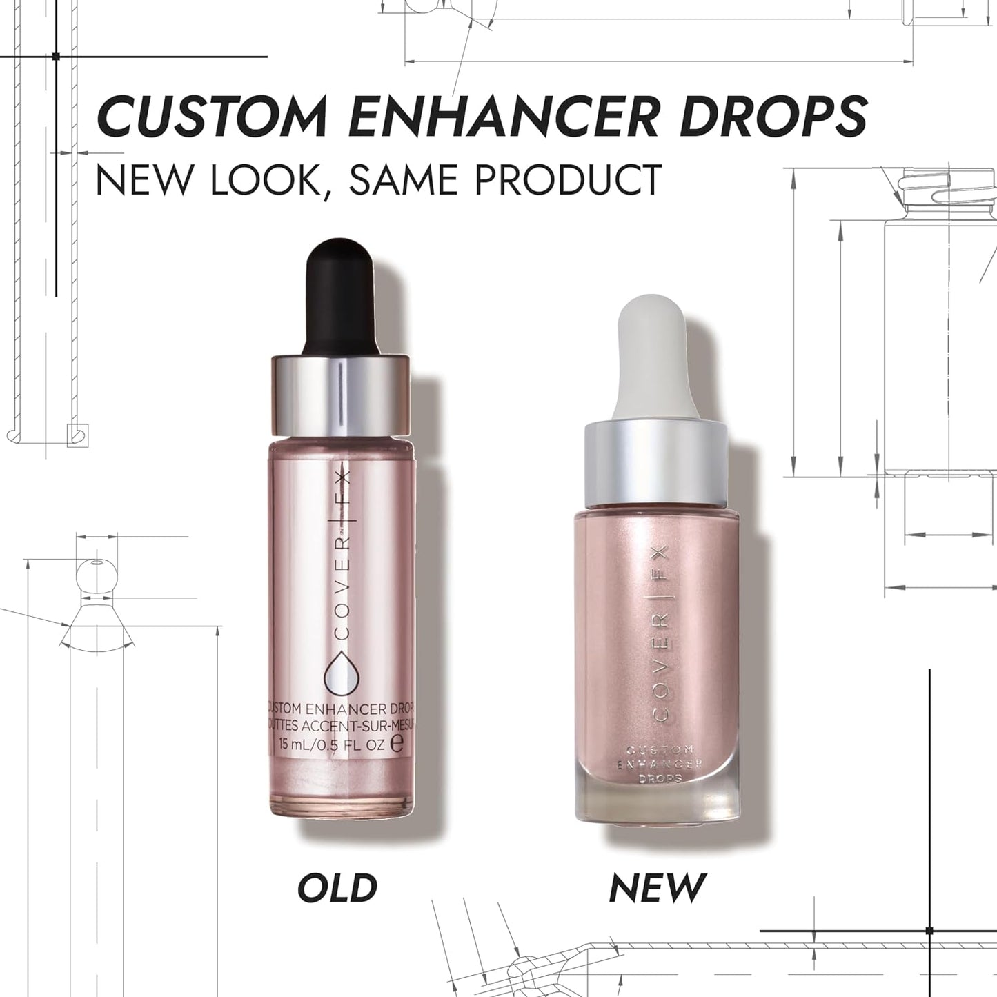 COVER FX Custom Enhancer Drops - Halo: Iridescent Finish - 15mL - Radiant Glow - Liquid Highlighter
