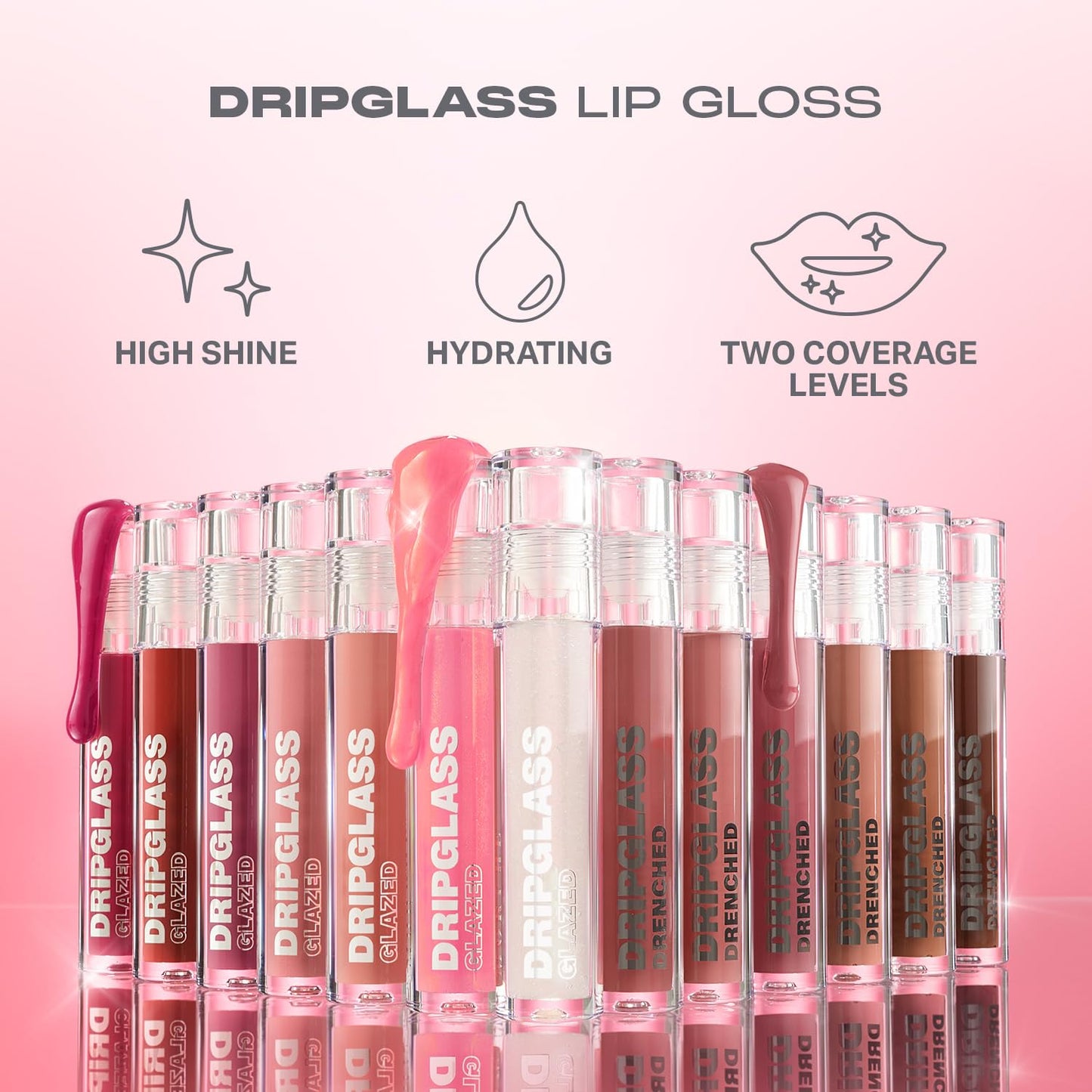 Morphe Dripglass High Shine Lip Gloss - Glazed, Semi-Sheer & Nourishing Lip Makeup - Buildable Formula Infused with Plant-Derived Squalane & Vitamin E - Opalescent Orchid (0.13 oz)