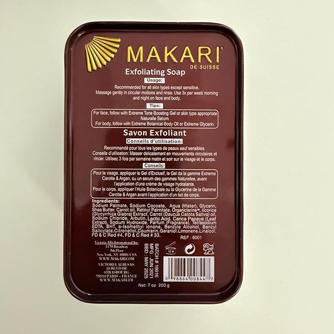 MAKARI Exclusive 3 Piece Skincare Gift Set - Exfoliating Soap, Body Milk & Face Cream Formulated with Organiclarine Ideal for All Skin Types, Botanical Self Care Kit for Women