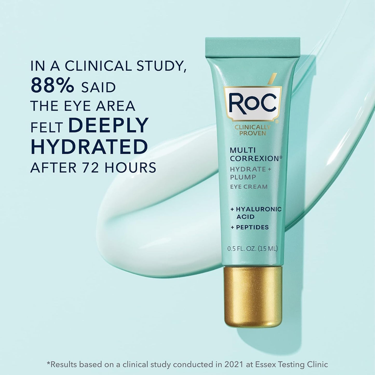 RoC Multi Correxion Hyaluronic Acid Anti Aging Under Eye Cream for Puffiness & Dark Circles (.5 OZ) + RoC Retinol Capsules (7 CT), Skin Care Routine, Fragrance & Paraben Free for Women and Men