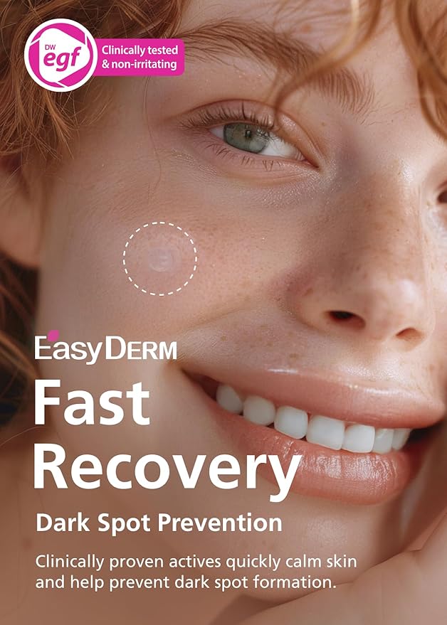 Easyderm Real Calming Patch with Hair Band – 6 Spot Patches, K-Beauty Skincare with Niacinamide, Hyaluronic Acid, EGF