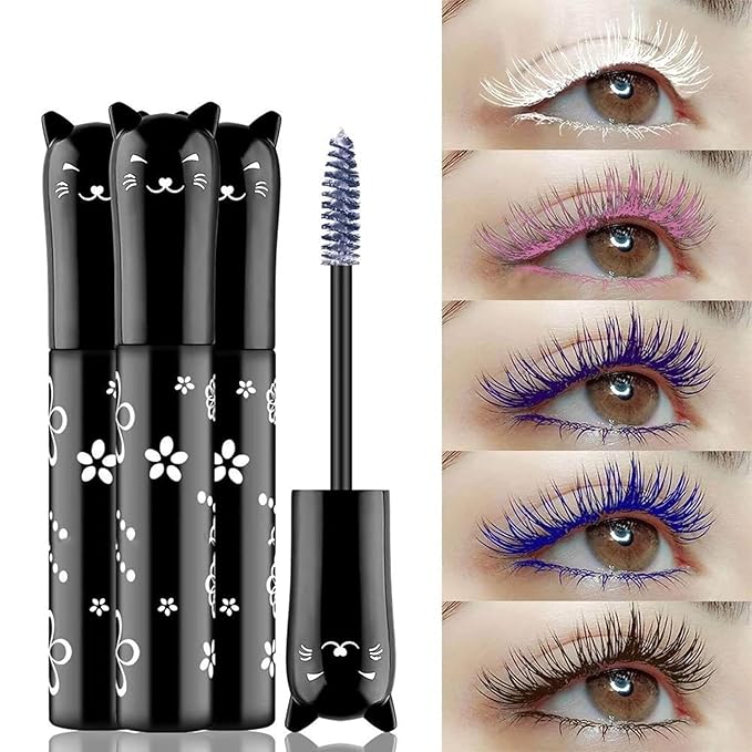Blue Mascara For Eyelashes Waterproof Voluminous Natural Hypoallergenic Colored Best Benefit Volumizing Lengthening Curling Defining Washable Blue eyeliner Lashes Eyelashes Mascara Navy