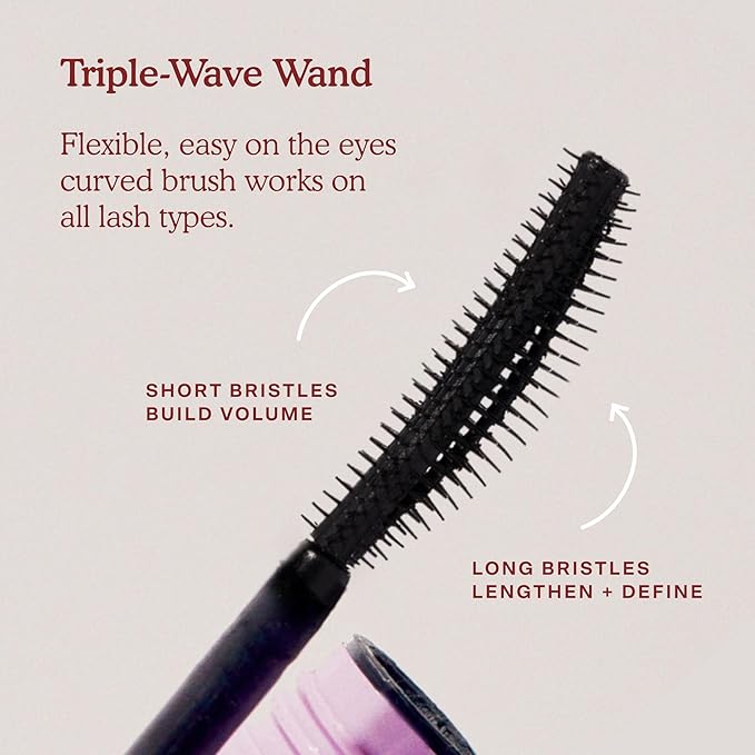 Tower 28 Mascara – Volumizing & Lengthening Lash Makeup | No Clumping, No Flaking, Smudge-Free | Gentle for Sensitive Eyes, Eco-Conscious Packaging – Jet Black